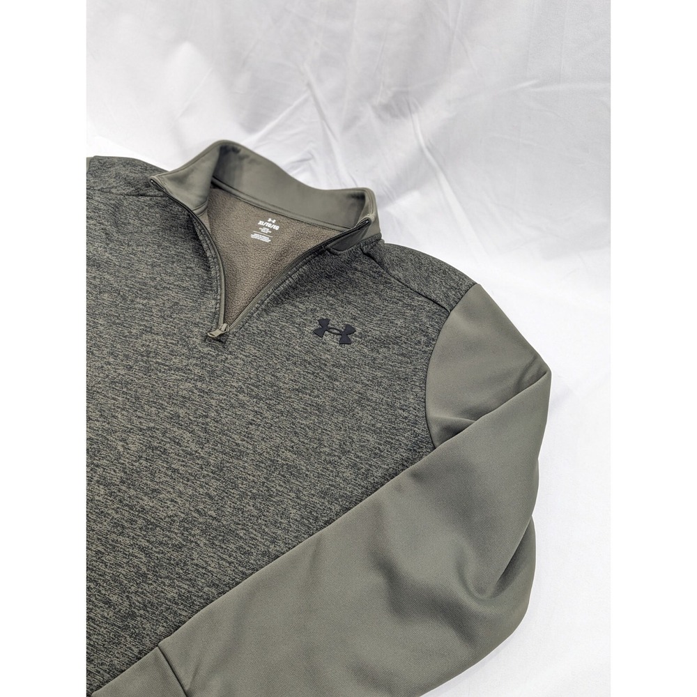 Under Armour Quarter Zip Jacket Adult XL Loose Green Sports Outdoor Pullover Men